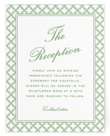 Garden Trellis Letterpress Reception Cards