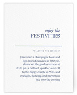 bluebell dinner Letterpress Reception Cards