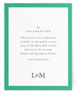 Classic Initials Letterpress Reception Cards