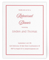 Letterpress Rehearsal Dinner Cards