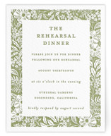 Ethereal gardens Letterpress Rehearsal Dinner Cards