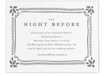 Cosette Letterpress Rehearsal Dinner Cards