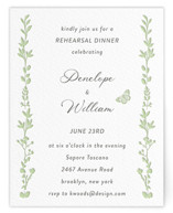 Flower Garden Letterpress Rehearsal Dinner Cards