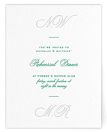 Keepsake Letterpress Rehearsal Dinner Cards