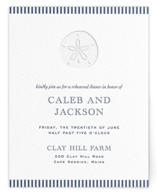 The Sea Letterpress Rehearsal Dinner Cards
