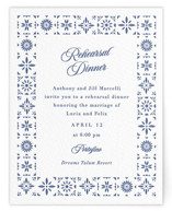 Talavera Tiles Letterpress Rehearsal Dinner Cards