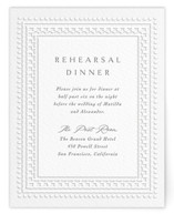 Heirloom Needlework Letterpress Rehearsal Dinner Cards