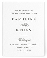 Proper Letterpress Rehearsal Dinner Cards