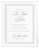 Shell Border Letterpress Rehearsal Dinner Cards