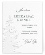 Evergreen Letterpress Rehearsal Dinner Cards