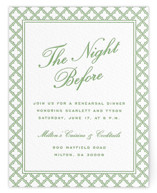 Garden Trellis Letterpress Rehearsal Dinner Cards