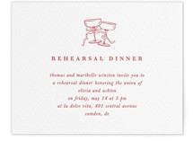 Classic Cherries Letterpress Rehearsal Dinner Cards