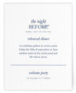bluebell dinner Letterpress Rehearsal Dinner Cards
