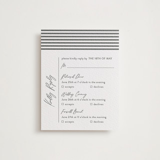 Art Deco Letterpress Multi-Event RSVP Cards
