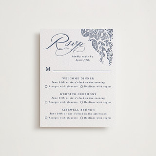 Chantilly Letterpress Multi-Event RSVP Cards
