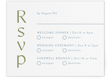 Letterpress Multi-Event RSVP Cards