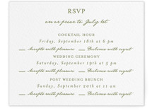 Letterpress Multi-Event RSVP Cards