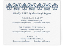 Pressed Motif Letterpress Multi-Event RSVP Cards