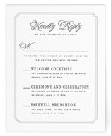 Outlined Letterpress Multi-Event RSVP Cards