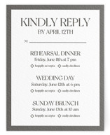 Trés Chic Letterpress Multi-Event RSVP Cards