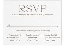 Quiet Luxury Letterpress Multi-Event RSVP Cards
