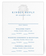 Palm Tree Letterpress Multi-Event RSVP Cards