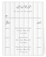 Striped Letterpress Multi-Event RSVP Cards