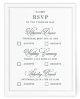 Evergreen Letterpress Multi-Event RSVP Cards