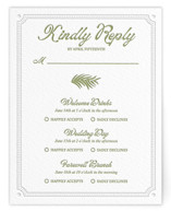 Palm Shade Letterpress Multi-Event RSVP Cards