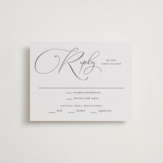 Lightly Penned Letterpress RSVP Cards