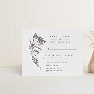 Florals Letterpress RSVP Cards