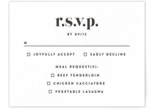 Senses Letterpress RSVP Cards