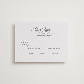 élégance moderne Letterpress RSVP Cards