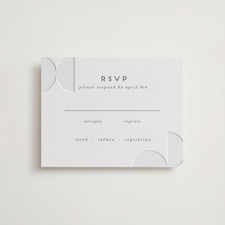 geo border Letterpress RSVP Cards