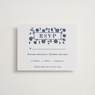 Pressed Frame Letterpress RSVP Cards