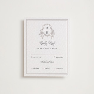Chic Monogram Letterpress RSVP Cards