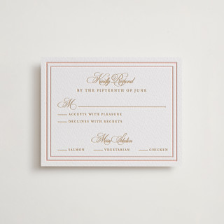 Ornate Frame Letterpress RSVP Cards
