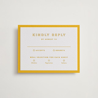 Color Tone Letterpress RSVP Cards
