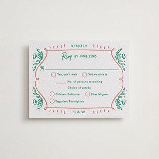 Sketch Letterpress RSVP Cards