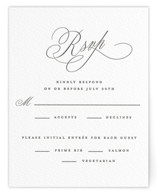 Romantic Script Letterpress RSVP Cards