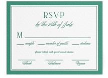 Fresh Classic Letterpress RSVP Cards