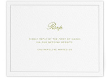 Letterpress RSVP Online Enclosure Cards