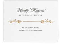 Letterpress RSVP Online Enclosure Cards