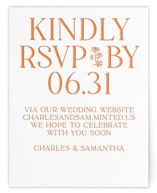 Letterpress RSVP Online Enclosure Cards