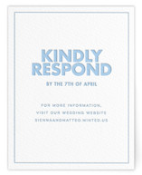 Letterpress RSVP Online Enclosure Cards