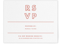 Letterpress RSVP Online Enclosure Cards