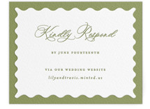 Ethereal gardens Letterpress RSVP Online Enclosure Cards