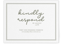 The Verdure Suite Letterpress RSVP Online Enclosure Cards