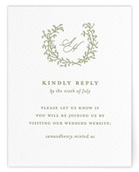 Garden Script Letterpress RSVP Online Enclosure Cards