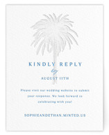 Palm Tree Letterpress RSVP Online Enclosure Cards